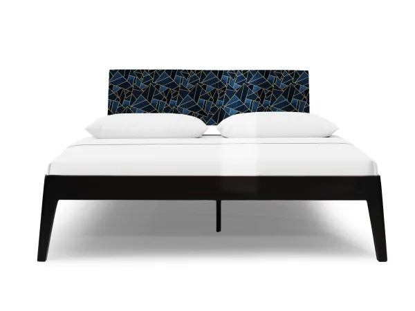 Prism Solid Wood Queen Size Double Bed with 6 Inches Latex Foam Mattress